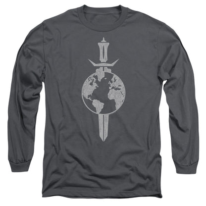 Star Trek Terran Empire Mens Long Sleeve Shirt Charcoal Officially Licensed