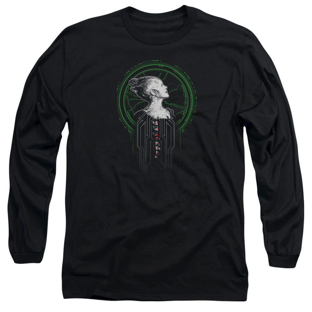 Star Trek Borg Queen Mens Long Sleeve Shirt Black Officially Licensed