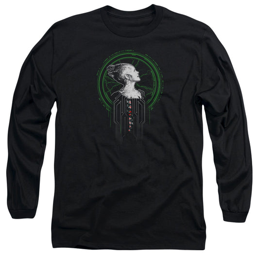 Star Trek Borg Queen Mens Long Sleeve Shirt Black Officially Licensed