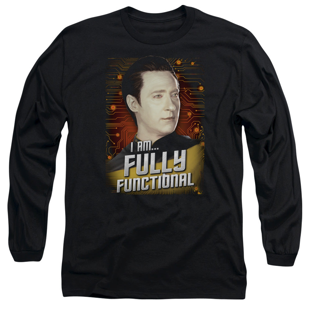 Star Trek Fully Functional Mens Long Sleeve Shirt Black Officially Licensed