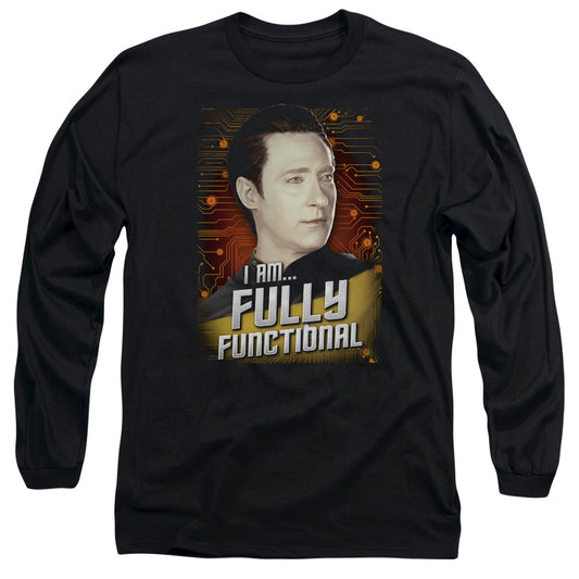 Star Trek Fully Functional Mens Long Sleeve Shirt Black Officially Licensed
