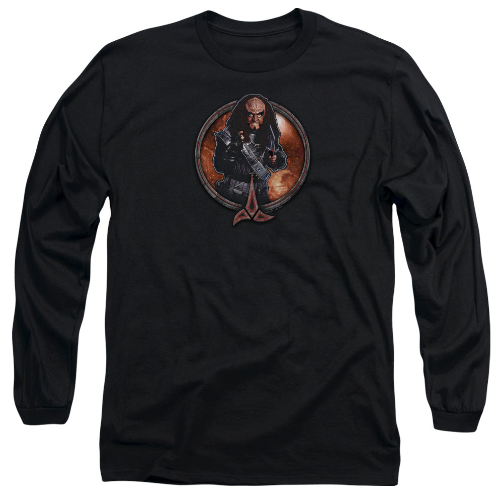 Star Trek Gowron Mens Long Sleeve Shirt Black Officially Licensed