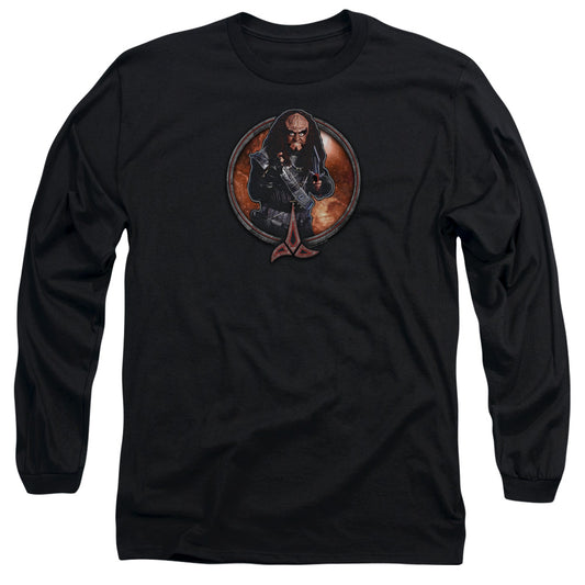 Star Trek Gowron Mens Long Sleeve Shirt Black Officially Licensed
