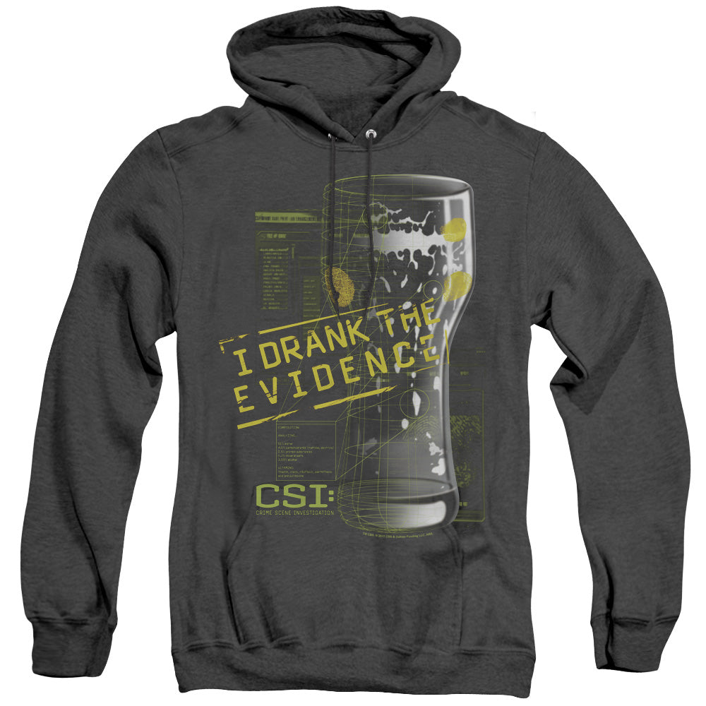 Csi I Drank The Evidence Heather Mens Hoodie Black