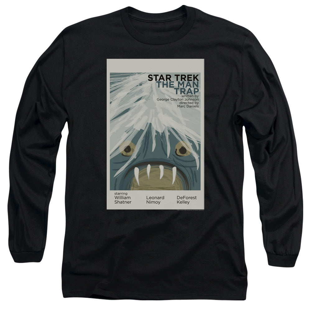 Star Trek Tos Episode 1 Mens Long Sleeve Shirt Black Officially Licensed