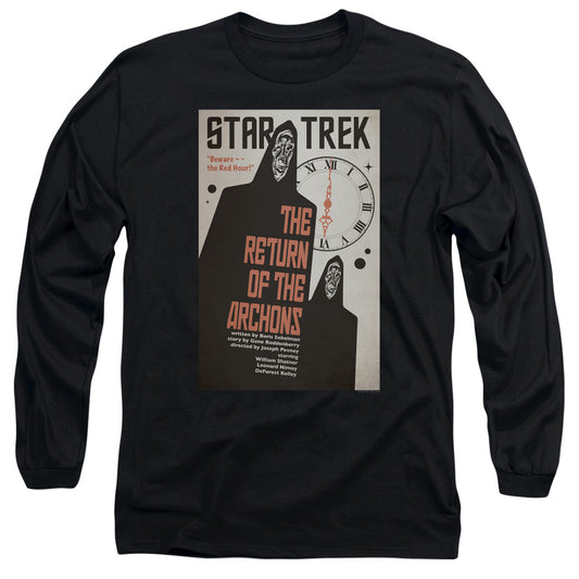 Star Trek Tos Episode 21 Mens Long Sleeve Shirt Black Officially Licensed