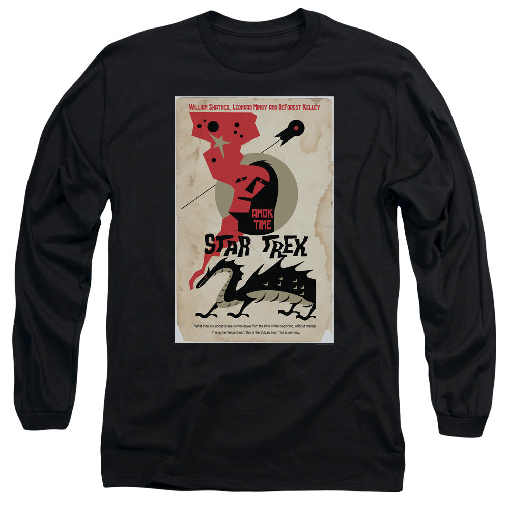 Star Trek Tos Episode 30 Mens Long Sleeve Shirt Black Officially Licensed