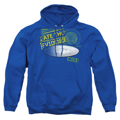 Csi I Ate The Evidence Mens Hoodie Royal Blue