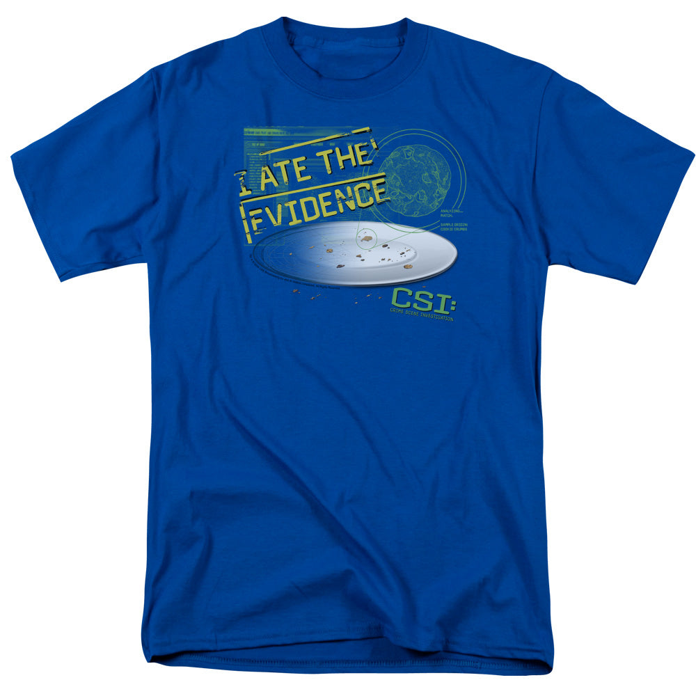Csi I Ate The Evidence Mens T Shirt Royal Blue