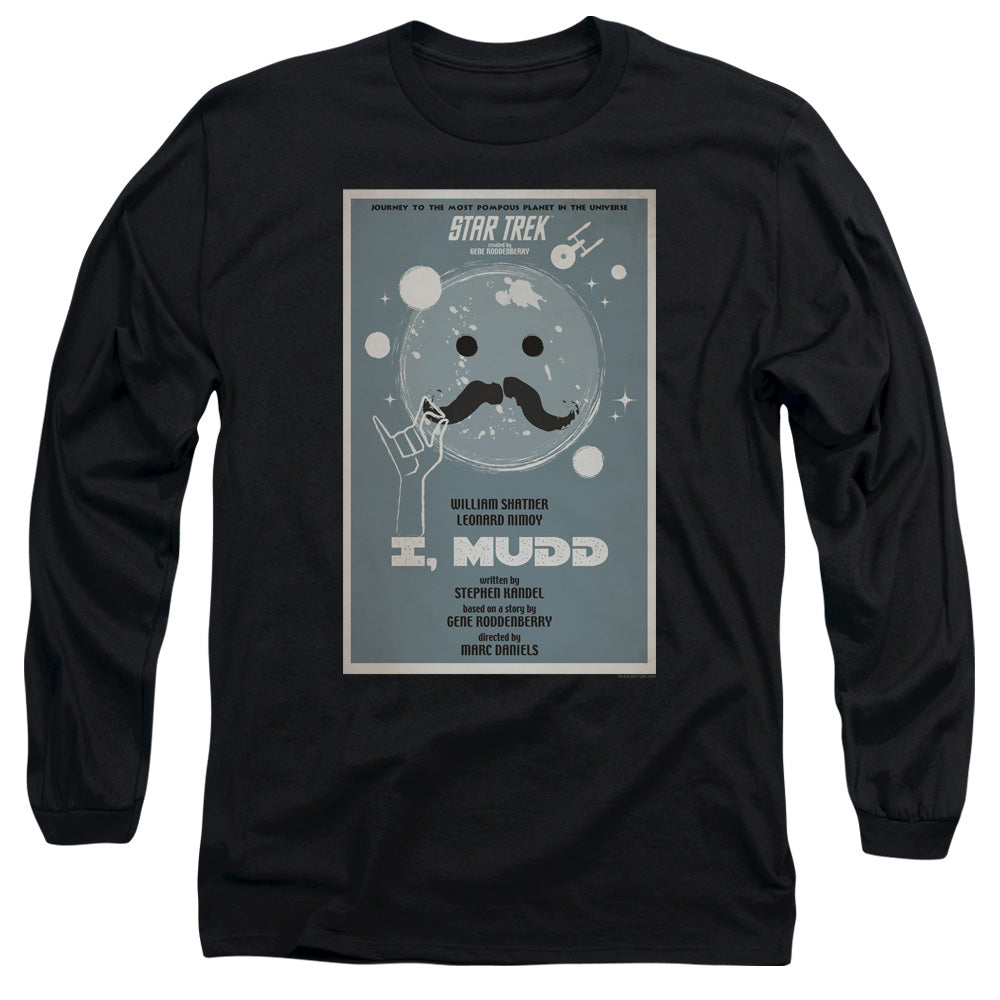 Star Trek Tos Episode 37 Mens Long Sleeve Shirt Black Officially Licensed