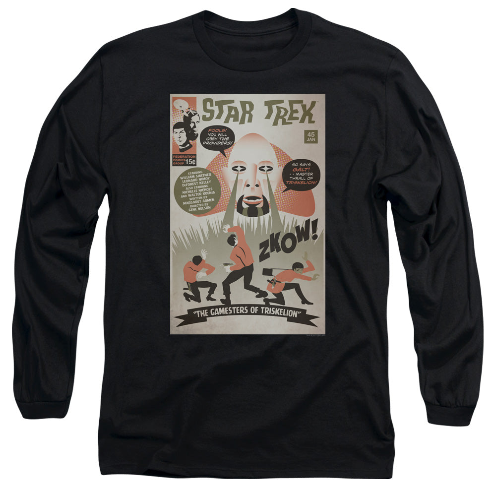 Star Trek Tos Episode 45 Mens Long Sleeve Shirt Black Officially Licensed