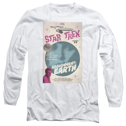 Star Trek Tos Episode 55 Mens Long Sleeve Shirt White Officially Licensed
