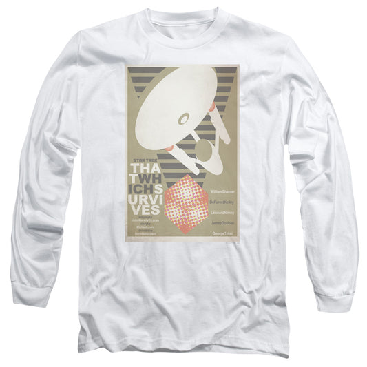 Star Trek Tos Episode 72 Mens Long Sleeve Shirt White Officially Licensed