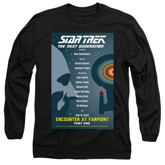 Star Trek Tng Season 1 Episode 1 Mens Long Sleeve Shirt Black Officially Licensed
