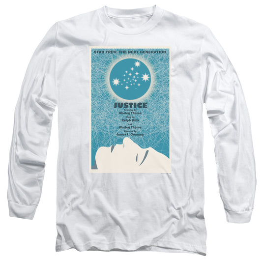Star Trek Tng Season 1 Episode 8 Mens Long Sleeve Shirt White Officially Licensed