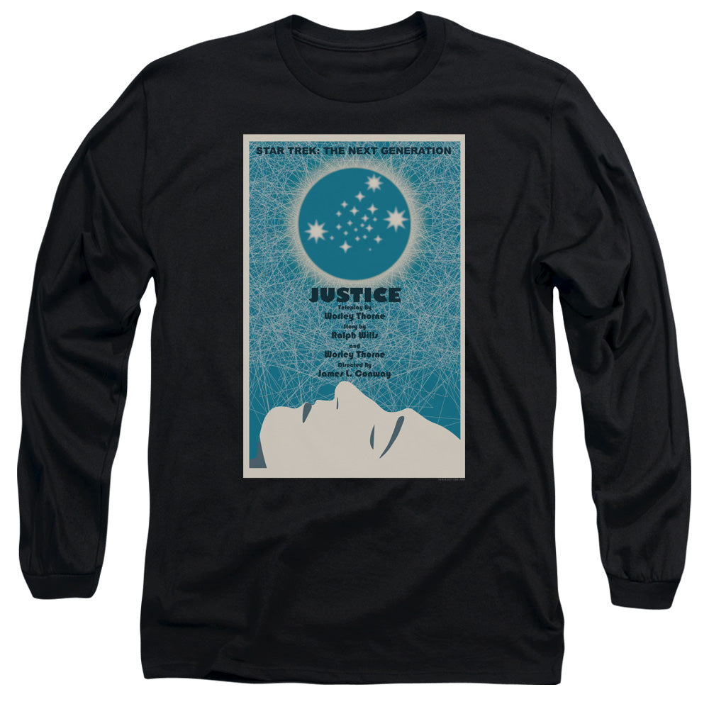 Star Trek Tng Season 1 Episode 8 Mens Long Sleeve Shirt Black Officially Licensed