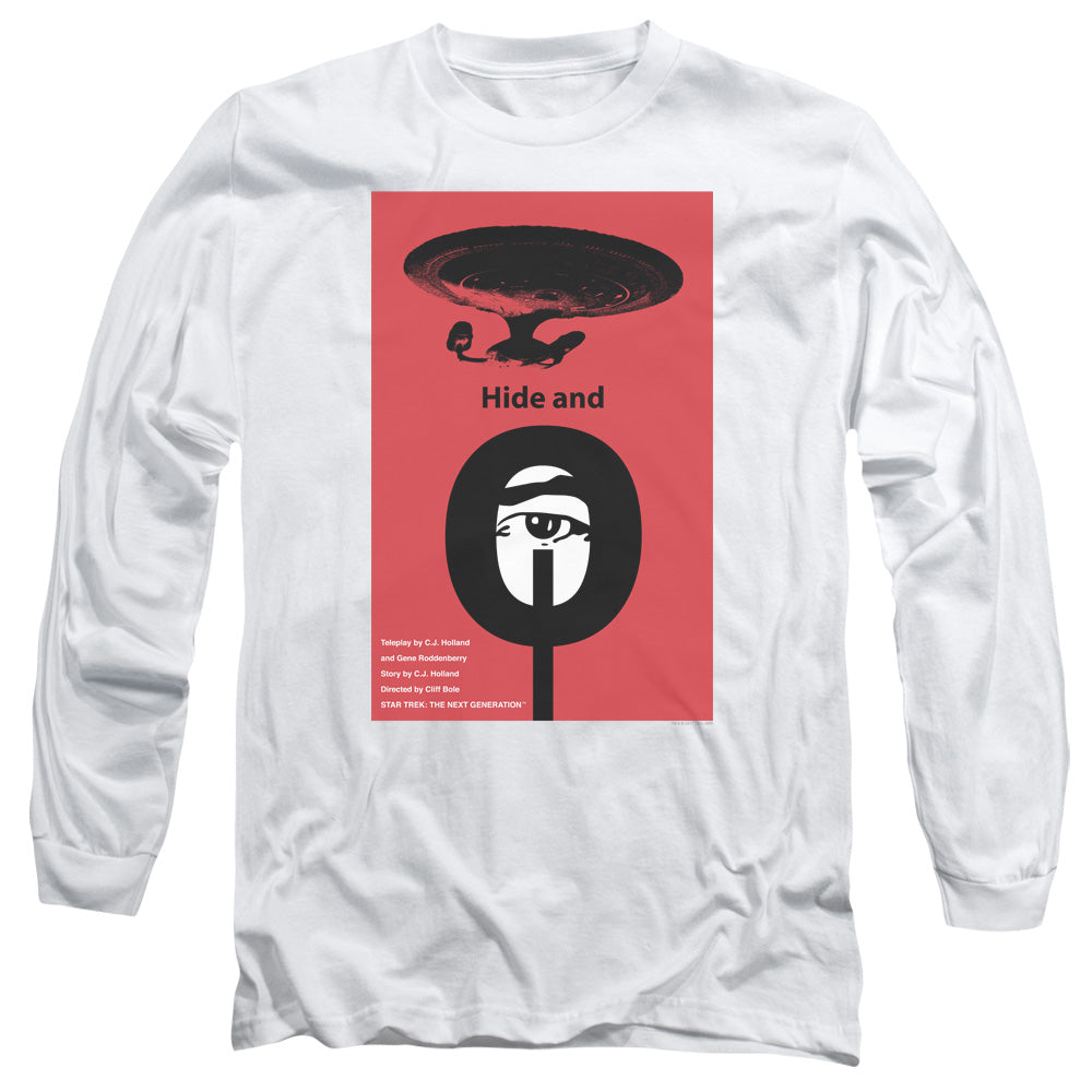 Star Trek Tng Season 1 Episode 10 Mens Long Sleeve Shirt White Officially Licensed