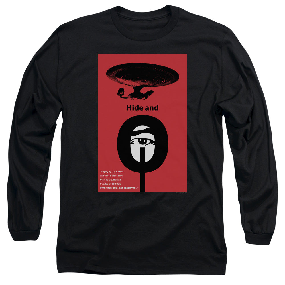 Star Trek Tng Season 1 Episode 10 Mens Long Sleeve Shirt Black Officially Licensed