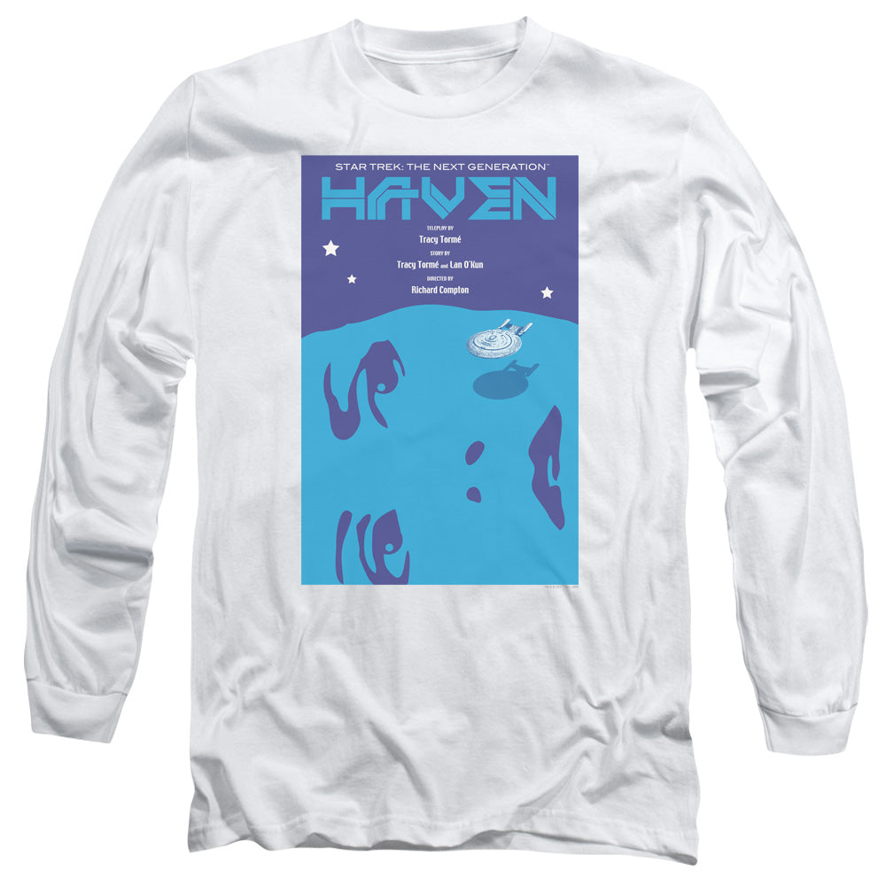 Star Trek Tng Season 1 Episode 11 Mens Long Sleeve Shirt White Officially Licensed