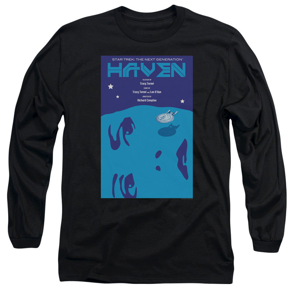 Star Trek Tng Season 1 Episode 11 Mens Long Sleeve Shirt Black Officially Licensed