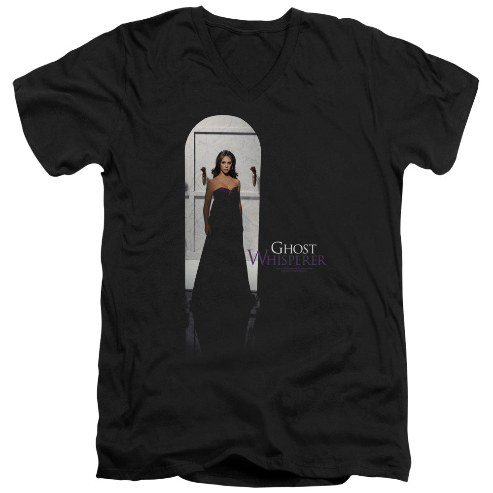 Ghost Whisperer Doorway Mens Slim Fit V-Neck T Shirt Black