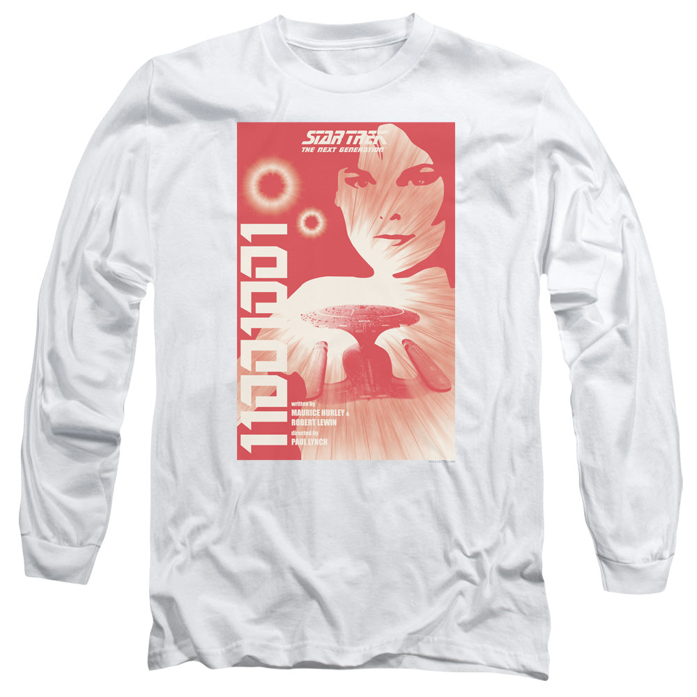 Star Trek Tng Season 1 Episode 15 Mens Long Sleeve Shirt White Officially Licensed