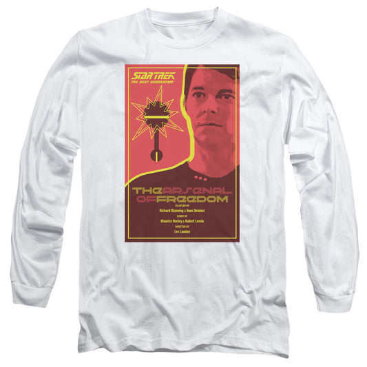 Star Trek Tng Season 1 Episode 21 Mens Long Sleeve Shirt White Officially Licensed