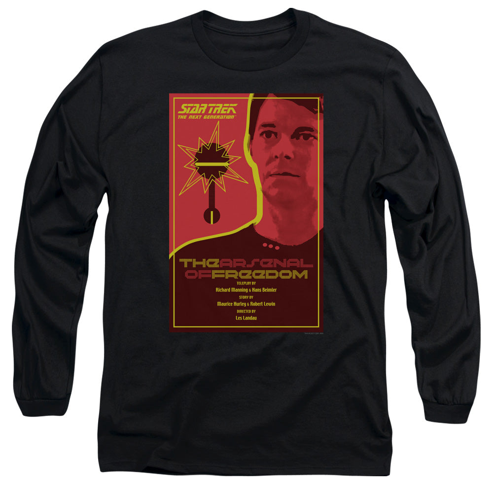 Star Trek Tng Season 1 Episode 21 Mens Long Sleeve Shirt Black Officially Licensed