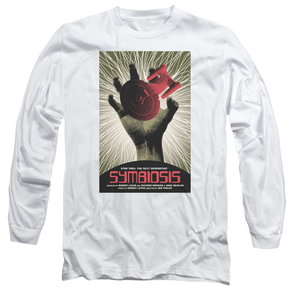 Star Trek Tng Season 1 Episode 22 Mens Long Sleeve Shirt White Officially Licensed