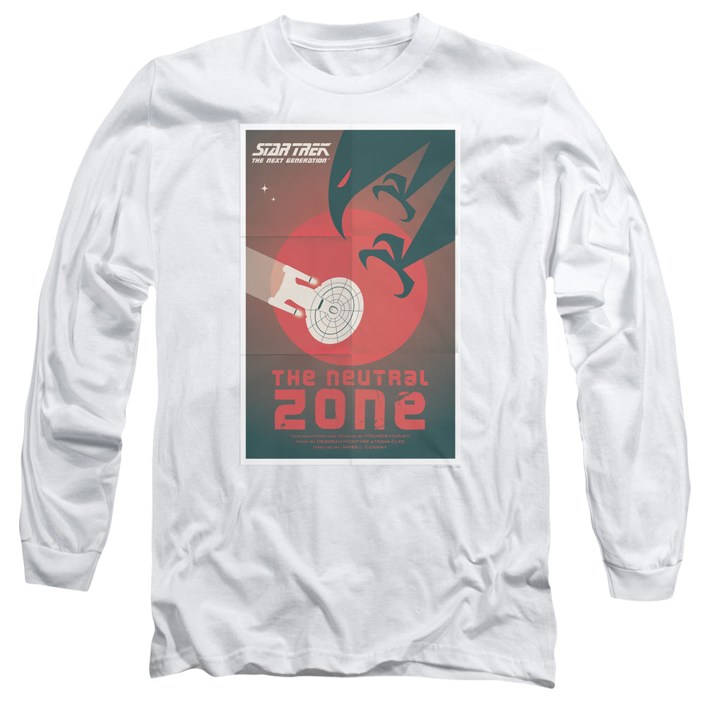 Star Trek Tng Season 1 Episode 26 Mens Long Sleeve Shirt White Officially Licensed