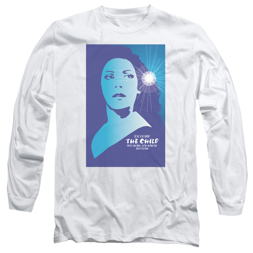 Star Trek Tng Season 2 Episode 1 Mens Long Sleeve Shirt White Officially Licensed