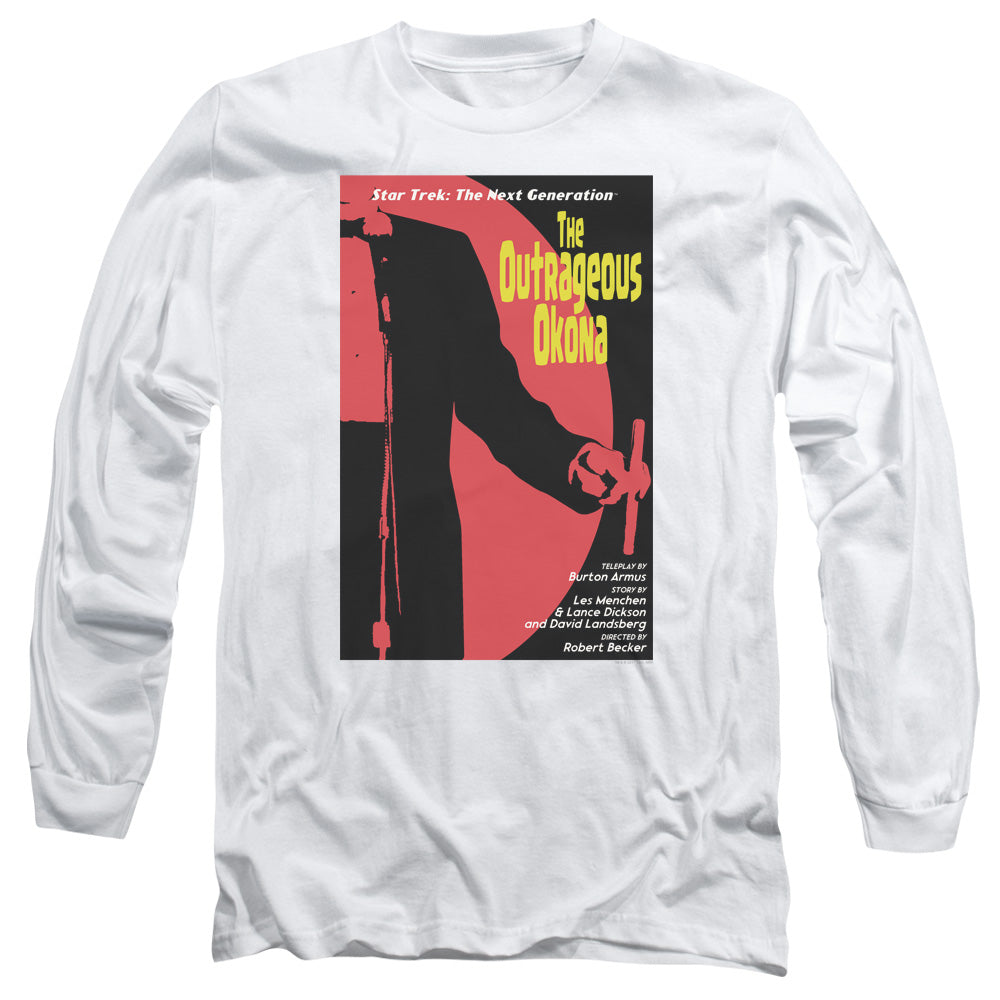 Star Trek Tng Season 2 Episode 4 Mens Long Sleeve Shirt White Officially Licensed