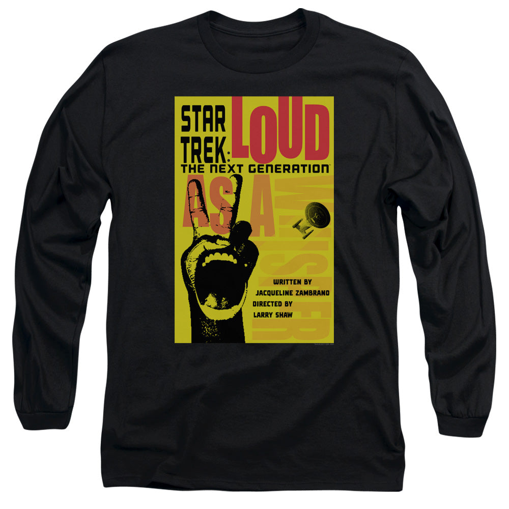 Star Trek Tng Season 2 Episode 5 Mens Long Sleeve Shirt Black Officially Licensed