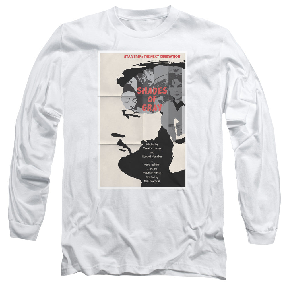 Star Trek Tng Season 2 Episode 22 Mens Long Sleeve Shirt White Officially Licensed