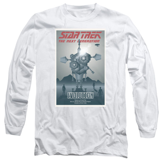 Star Trek Tng Season 3 Episode 1 Mens Long Sleeve Shirt White Officially Licensed