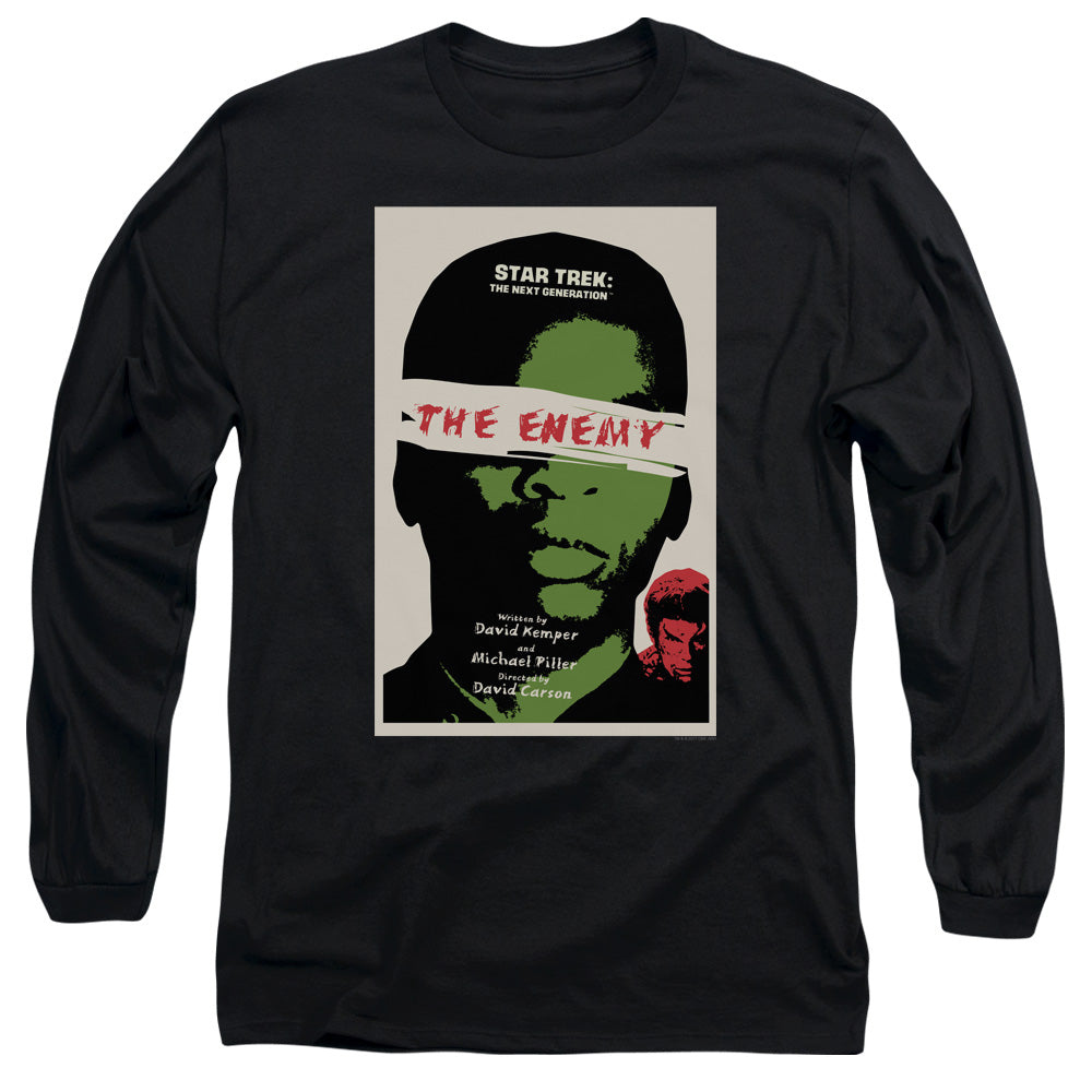Star Trek Tng Season 3 Episode 7 Mens Long Sleeve Shirt Black Officially Licensed