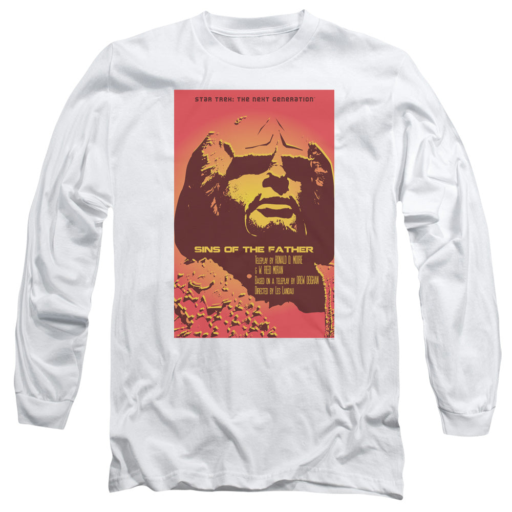 Star Trek Tng Season 3 Episode 17 Mens Long Sleeve Shirt White Officially Licensed