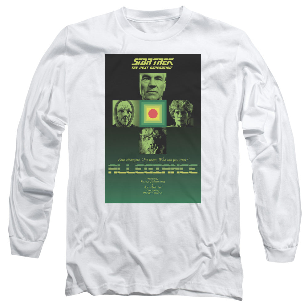 Star Trek Tng Season 3 Episode 18 Mens Long Sleeve Shirt White Officially Licensed