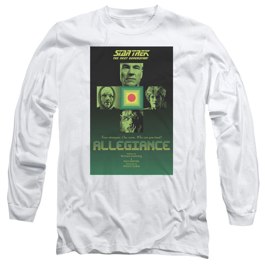 Star Trek Tng Season 3 Episode 18 Mens Long Sleeve Shirt White Officially Licensed