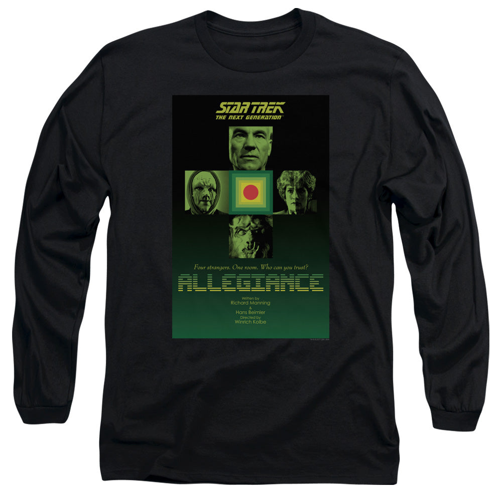 Star Trek Tng Season 3 Episode 18 Mens Long Sleeve Shirt Black Officially Licensed