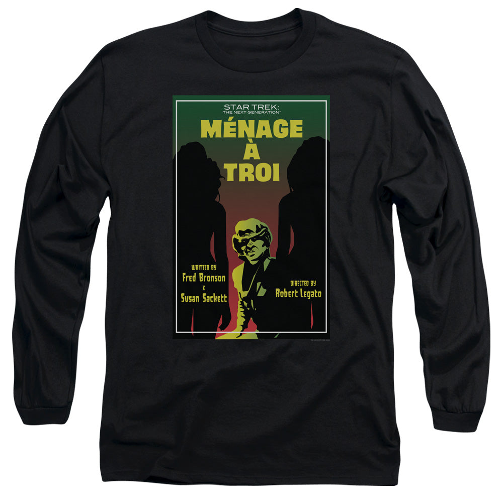 Star Trek Tng Season 3 Episode 24 Mens Long Sleeve Shirt Black Officially Licensed