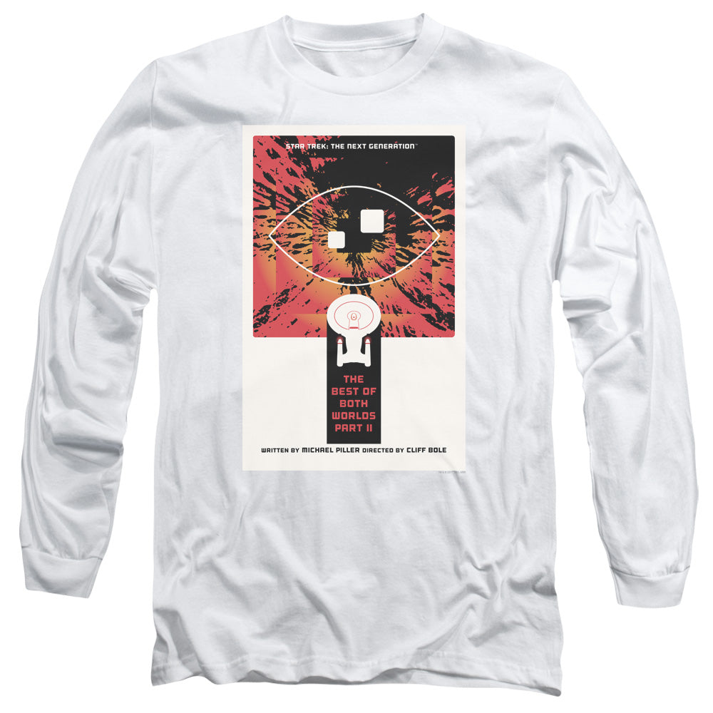 Star Trek Tng Season 4 Episode 1 Mens Long Sleeve Shirt White Officially Licensed