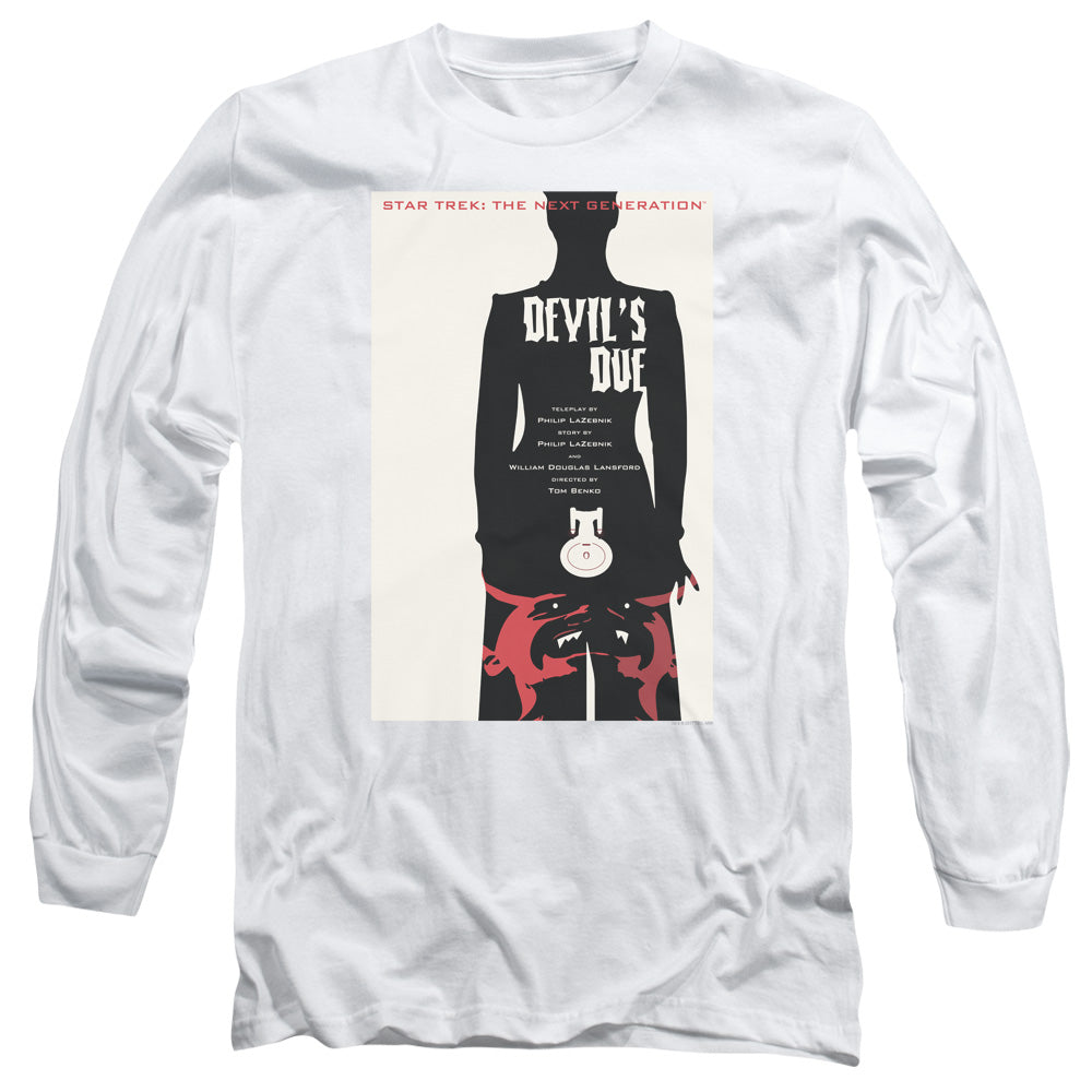 Star Trek Tng Season 4 Episode 13 Mens Long Sleeve Shirt White Officially Licensed