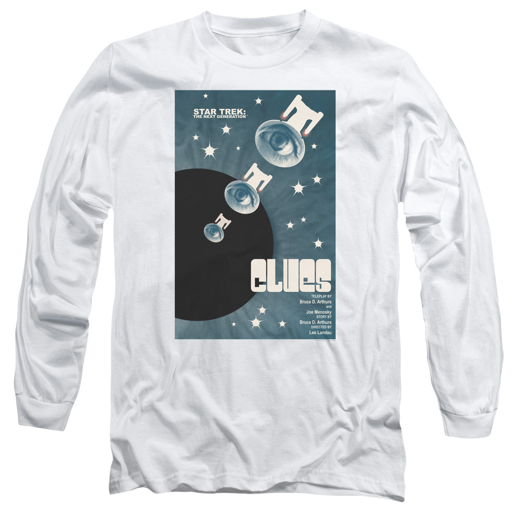 Star Trek Tng Season 4 Episode 14 Mens Long Sleeve Shirt White Officially Licensed