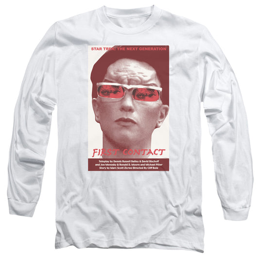 Star Trek Tng Season 4 Episode 15 Mens Long Sleeve Shirt White Officially Licensed