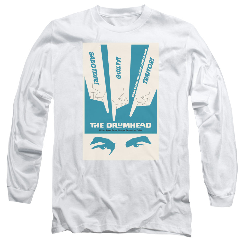 Star Trek Tng Season 4 Episode 21 Mens Long Sleeve Shirt White Officially Licensed