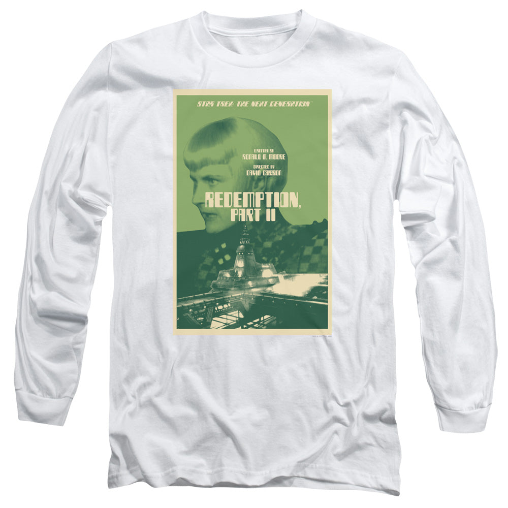 Star Trek Tng Season 5 Episode 1 Mens Long Sleeve Shirt White Officially Licensed