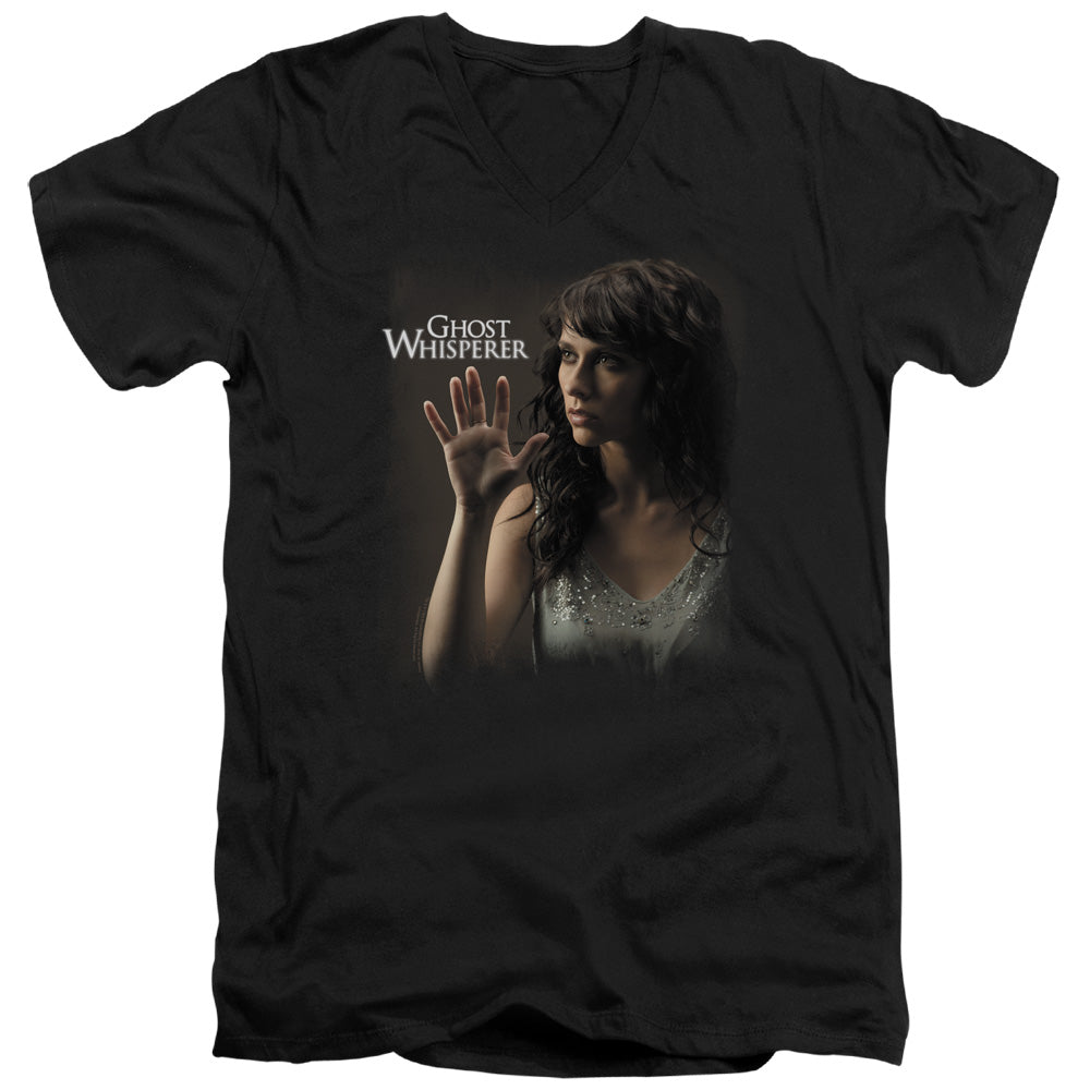 Ghost Whisperer Ethereal Mens Slim Fit V-Neck T Shirt Black
