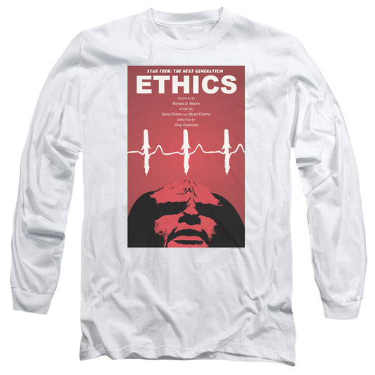 Star Trek Tng Season 5 Episode 16 Mens Long Sleeve Shirt White Officially Licensed