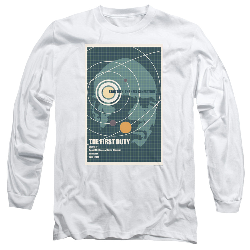 Star Trek Tng Season 5 Episode 19 Mens Long Sleeve Shirt White Officially Licensed